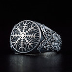 Norse Helm of Awe Ring // Silver (10)