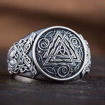 Viking Valknut Ring // Silver (9.5)