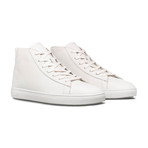 Bradley Mid Sneaker // Triple White Leather (US: 8)