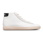 Bradley Mid Sneaker // White Leather + Black (US: 8.5)