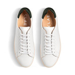 Bradley Sneaker // White + Olive Vegan (US: 10.5)