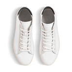 Bradley Mid Sneaker // White Leather + Black (US: 9.5)