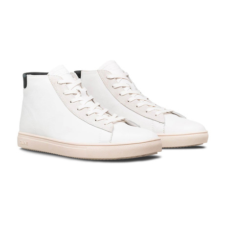 Bradley Mid Sneaker // White Leather + Black (US: 7)