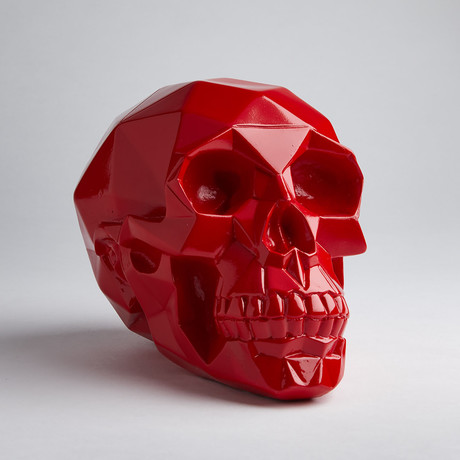 Red Polygon Skull