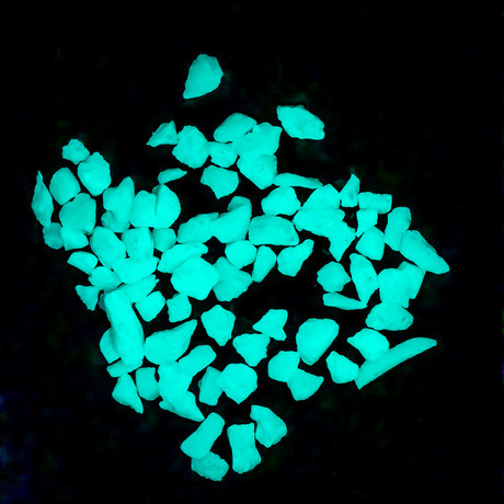 Quantum Glow-In-The-Dark Marble Stones // 3-8mm (Aqua Blaze)
