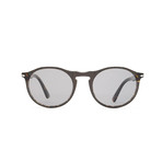 Persol // Men's Round Polarized Sunglasses // Havana + Gray
