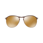 Men's 7649 Sunglasses // Brown + Gold Mirror