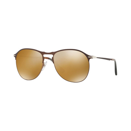 Men's 7649 Sunglasses // Brown + Gold Mirror