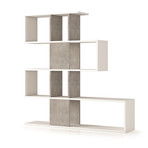 Khloe Concrete Melamine Bookcase (Light Gray)