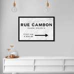 Rue Cambon Road Sign (18"H x 26"W x 0.5"D)