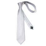 Finley Handmade Silk Tie // Silver