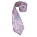 Sorello Handmade Silk Tie // Cream + Blue