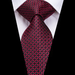 Benji Handcrafted Silk Tie // Black + Red