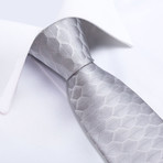 Finley Handmade Silk Tie // Silver