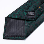 Mystic Handmade Silk Tie // Black + Green