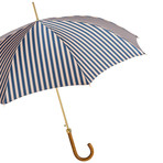 Malacca Wood Striped Umbrella // Beige + Blue