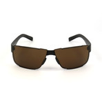 Men's P8509 Sunglasses // Black + Brown