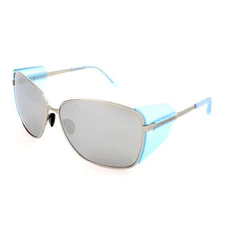 Women's P8599 Sunglasses // Silver + Blue