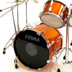 Lars Ulrich // METALLICA Miniature Tama Drum Kit Model // Magnetic Orange