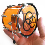 John Bonham // Led Zeppelin Mini Drum Set Model // Amber Vistalite