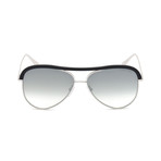 Unisex Sabine Sunglasses // Black + Silver + Gray Gradient