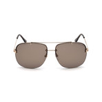 Men's Shelby Sunglasses // Gold + Brown