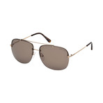 Men's Shelby Sunglasses // Gold + Brown
