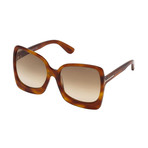 Women's Emanuella Sunglasses // Havana + Brown Gradient