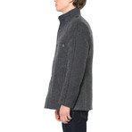 Olympia Coat // Patterned Anthracite (Small)