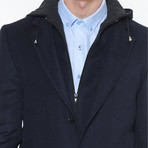 Hooded Overcoat // Dark Blue (S)