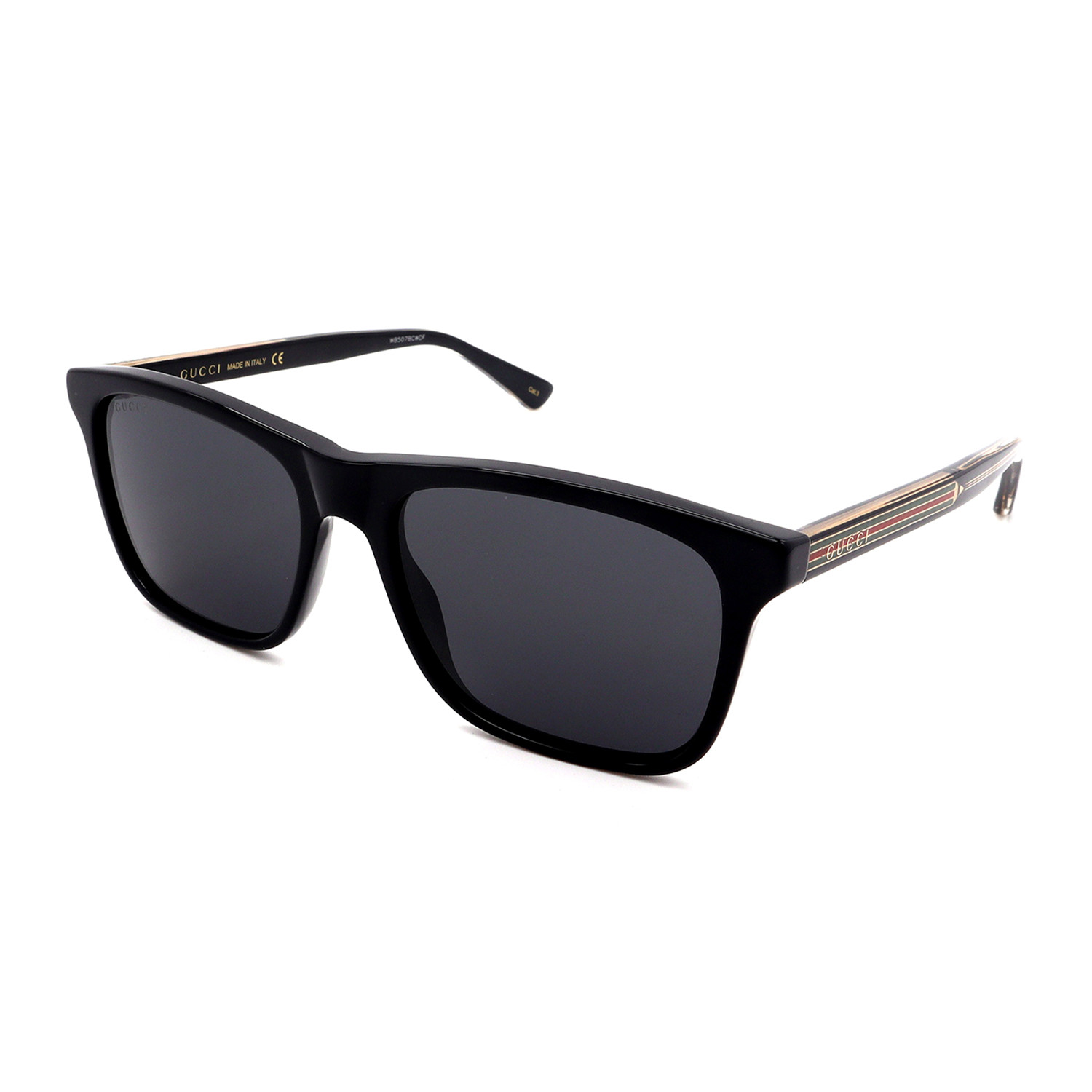 Men's GG0381S-007 Square Sunglasses // Black + Gray - Gucci - Touch of ...