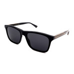 Unisex GG0381s-007 Square Polarized Sunglasses // Black + Gray