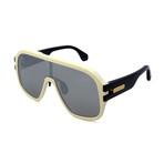 Unisex GG0663S-004 Mask Sunglasses // Ivory + Black