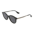Unisex MQ0069S Round Sunglasses // Black + Ruthenium