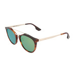 Unisex MQ0037S Round Sunglasses // Havana + Gold + Green