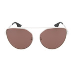 Women's MQ0075S Cat Eye Sunglasses // White + Brown