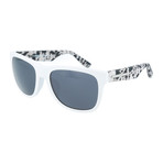 Unisex MQ0018SA Square Sunglasses // White + Black + Gray