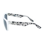 Unisex MQ0018SA Square Sunglasses // White + Black + Gray