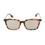 Unisex MQ0070SA Square Sunglasses // Orange Havana + Silver