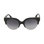 Women's MQ0048S Round Sunglasses // Black + Gray