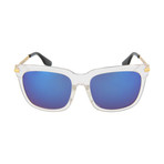 Unisex MQ0055SK Square Sunglasses // Crystal + Gold + Blue
