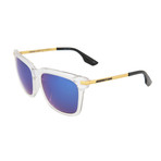 Unisex MQ0055SK Square Sunglasses // Crystal + Gold + Blue