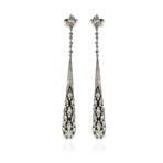 Pasquale Bruni Naja 18k White Gold Diamond Earrings // Store Display