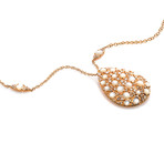 Pasquale Bruni Mandala Mop 18k Rose Gold Diamond + Ruby Necklace // Store Display
