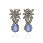 Pasquale Bruni Ghirlanda 18k White Gold Diamond + Adularia Earrings II // Store Display