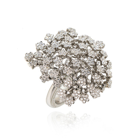 Pasquale Bruni Prato Fiorito 18k White Gold Diamond Ring // Ring Size: 6.25 // Store Display
