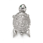 Pasquale Bruni Animalier 18k White Gold Diamond + Emerald Ring // Ring Size: 6 // Store Display