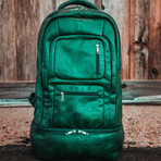 Luxury Travel Bag // Tumbled Leather // Green