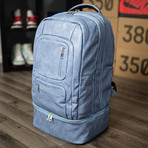 Luxury Travel Bag // Tumbled Leather // Baby Blue
