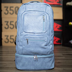 Luxury Travel Bag // Tumbled Leather // Baby Blue